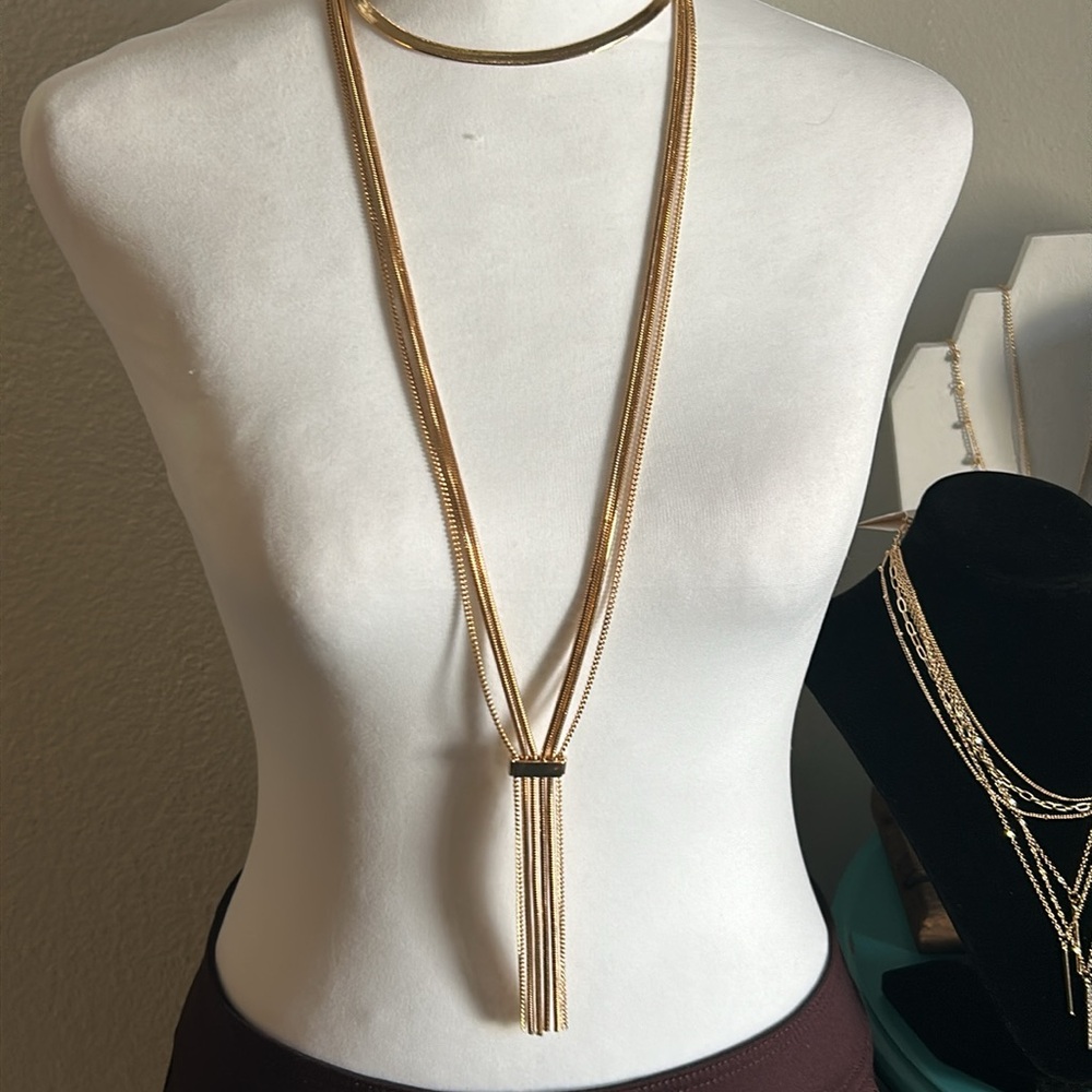 New Lot 8 Piece Gift Christmas Bulk Gold Tone Necklace Fashion Jewelry Set - Picture 6 of 16